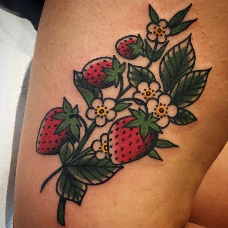 Strawberry Tattoos 25
