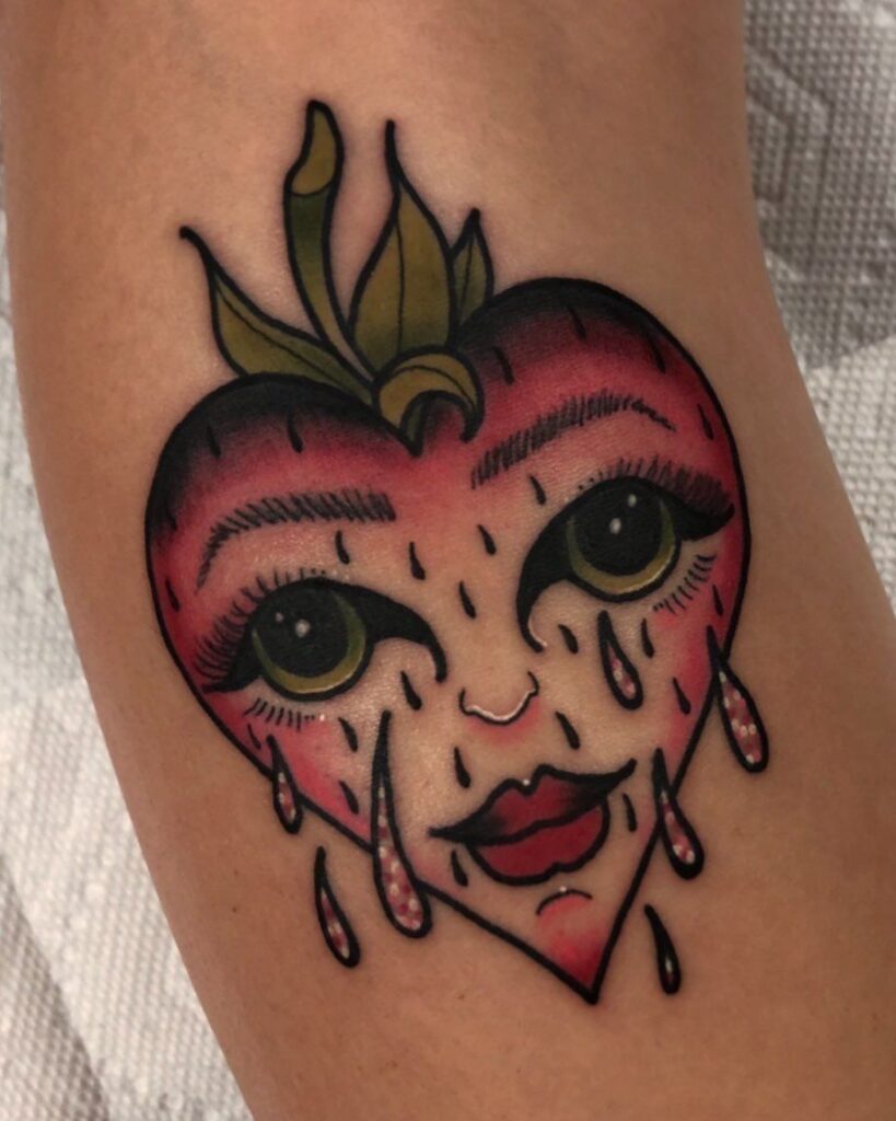 Strawberry Tattoos 34