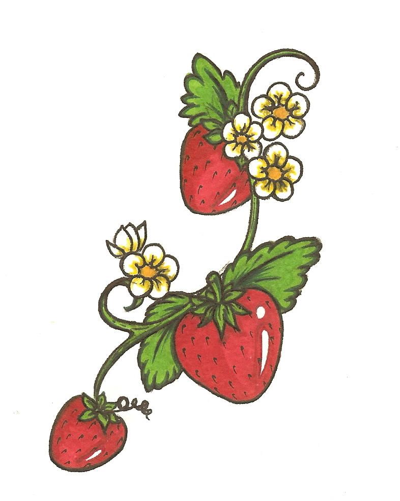 Strawberry Tattoos 37