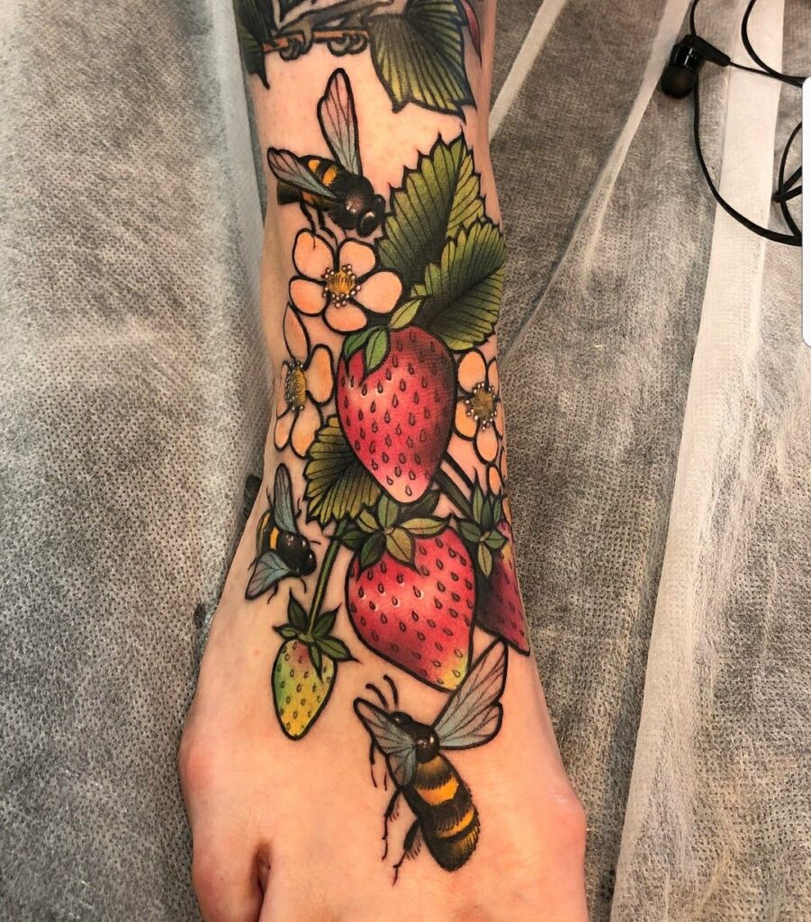 Strawberry Tattoos 44