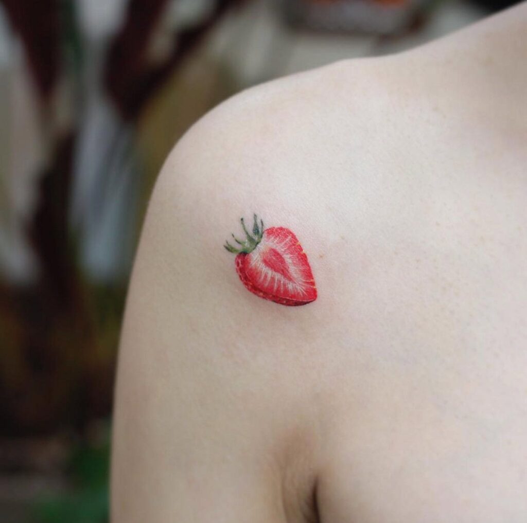 Strawberry Tattoos 65
