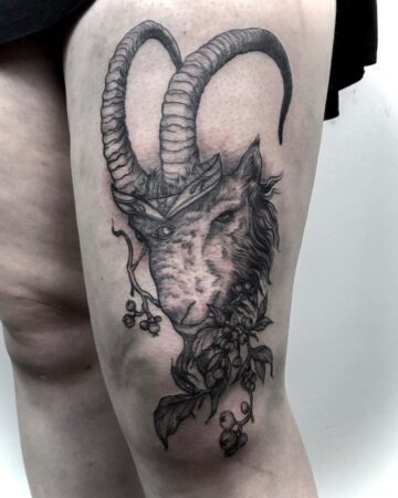 230+ Best Goat Tattoos Designs (2022) Devil Horn Ink for Capricorns ...