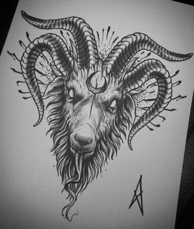 230+ Best Goat Tattoos Designs (2022) Devil Horn Ink for Capricorns ...