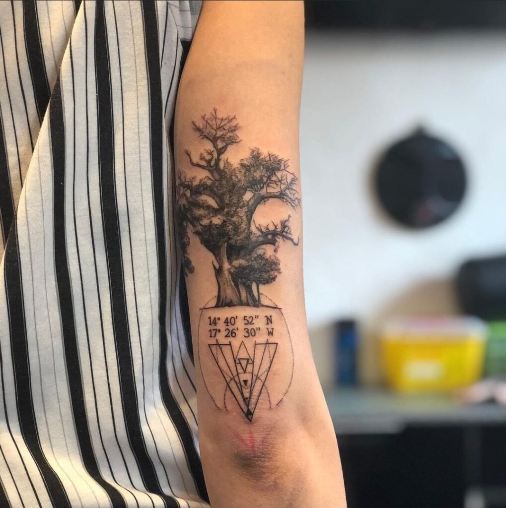 African Baobab Tattoo
