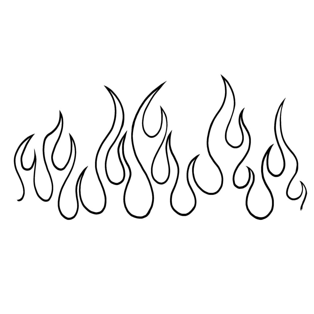 Fire Flames Isolated On White Background Tribal Tattoo Design Stock  Illustration  Download Image Now  iStock