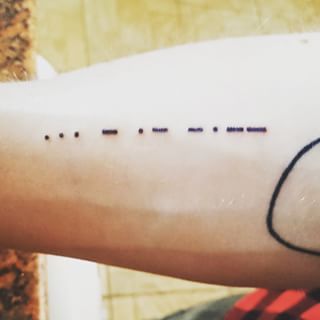 Morse Code Tattoos 13