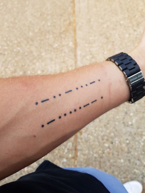 Morse Code Tattoos 24