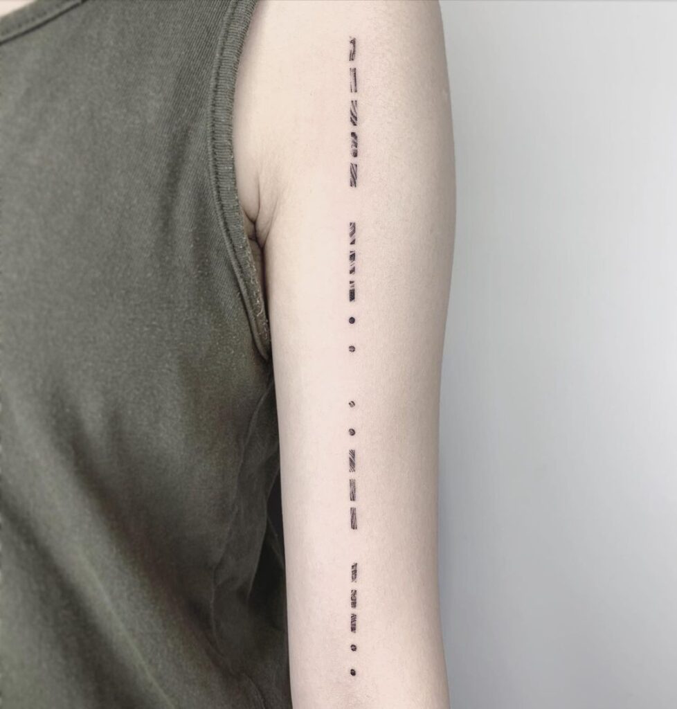 Morse Code Tattoos 39