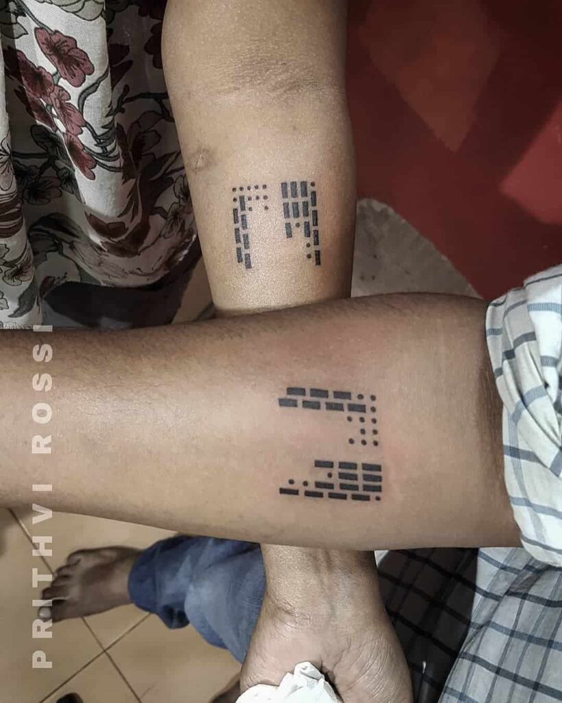 Sister Morse Code Temporary Fake Tattoo Sticker set of 2  Etsy Australia