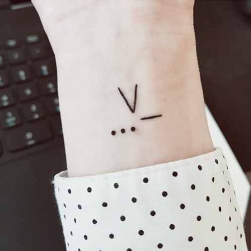 Morse Code Tattoos 65