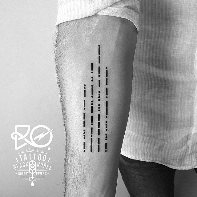 Morse Code Tattoos 83
