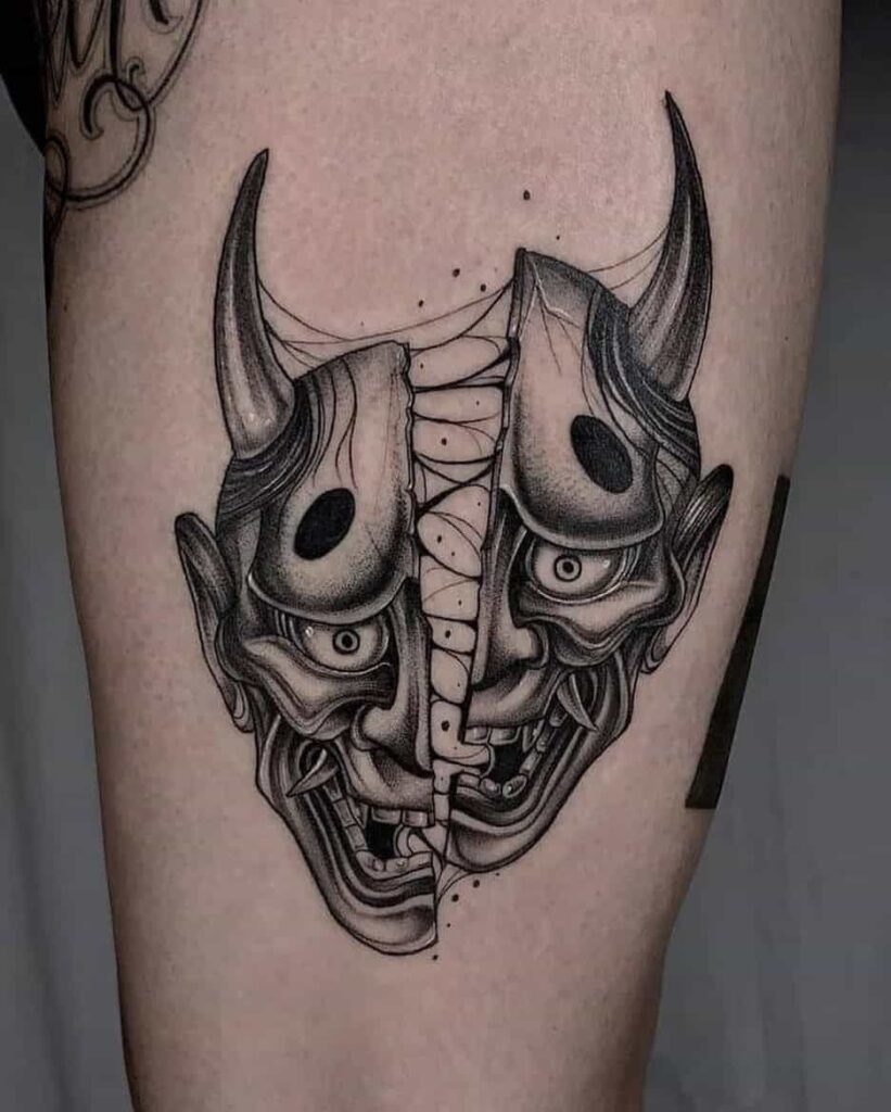 Oni Mask Tattoos 81