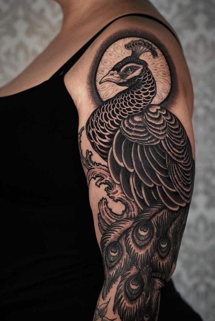 Peacock Tattoos 63