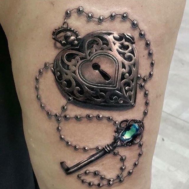 Lock And Key Tattoos 24
