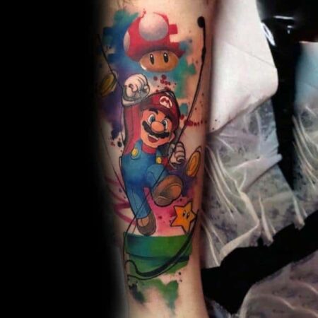 205+ Best Mario Tattoo Designs for Video Game Lovers (2022 ...