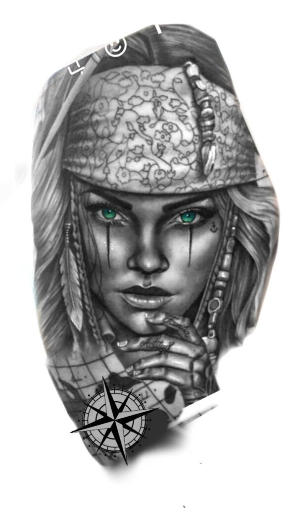 41 Pirate Girl Tattoos Ideas