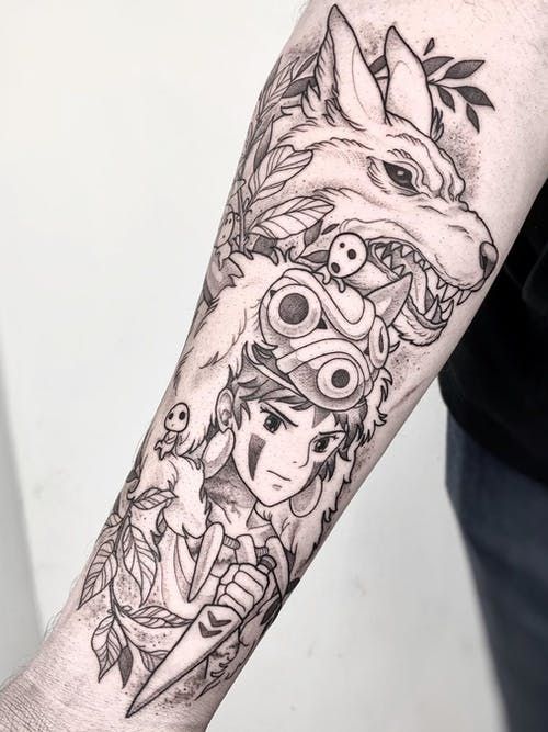Princess Mononoke Tattoos 10