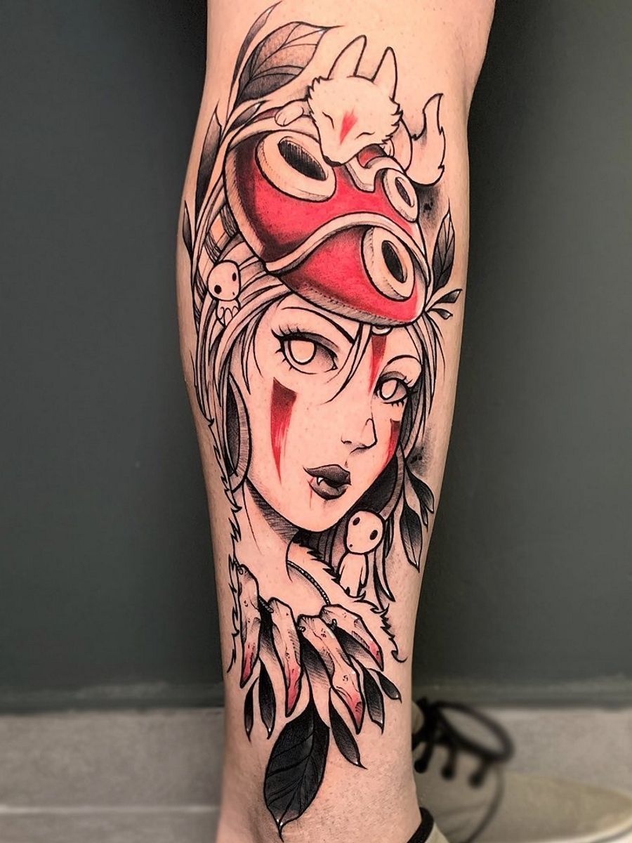 235+ Captivating Princess Mononoke Tattoos Designs and Ideas ...