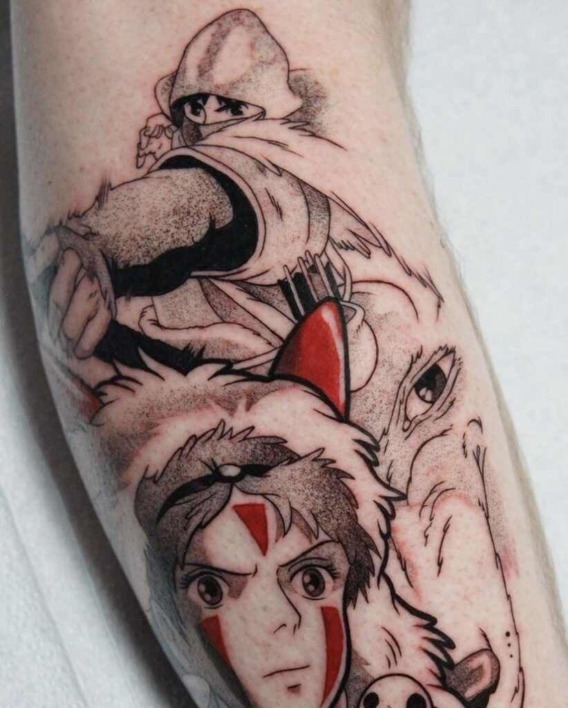 Princess Mononoke Tattoos 127