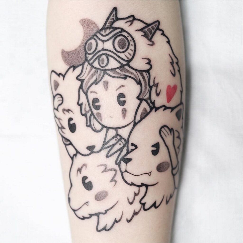 Princess Mononoke Tattoos 140