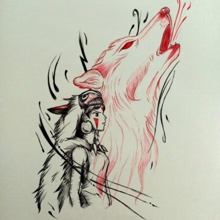 235+ Captivating Princess Mononoke Tattoos Designs And Ideas 