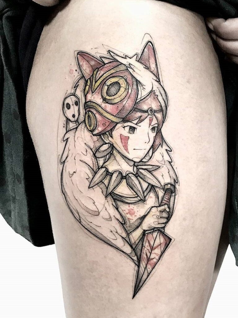 Princess Mononoke Tattoos 80