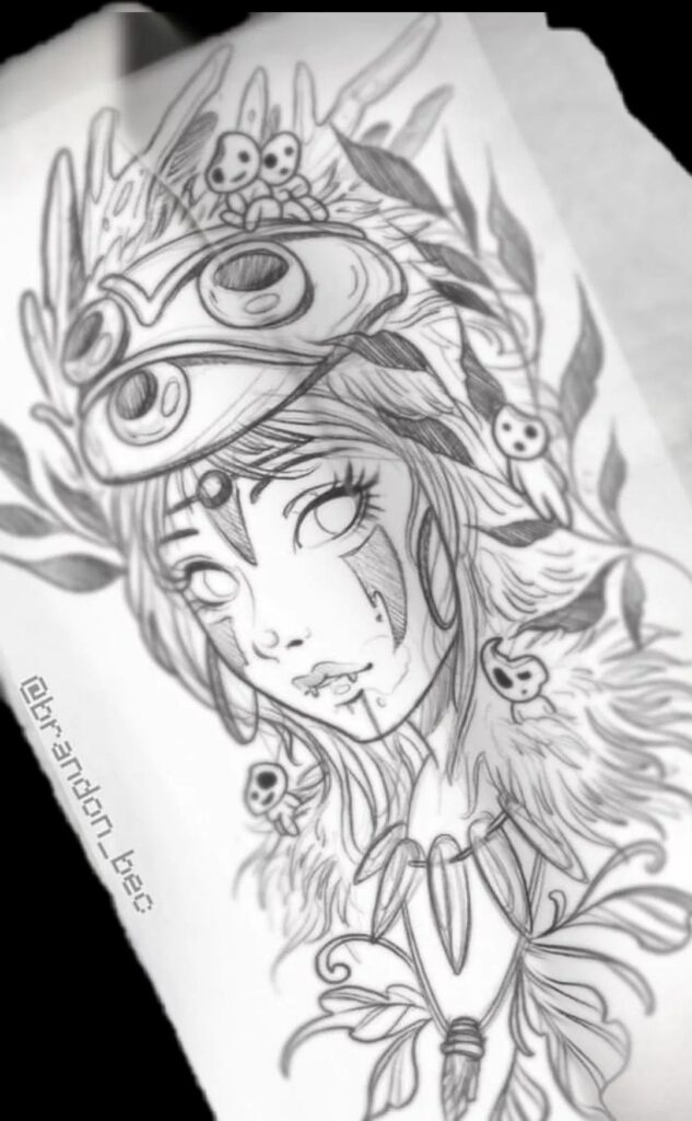 Princess Mononoke Tattoos 91