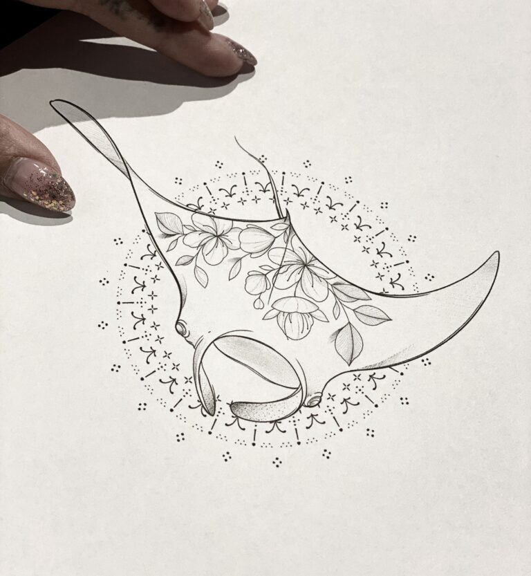 Stingray Tattoo Stencil Perfect Design For Intricate Body Art Stingray Tattoo Stencil Perfect Design For Intricate Body Art
