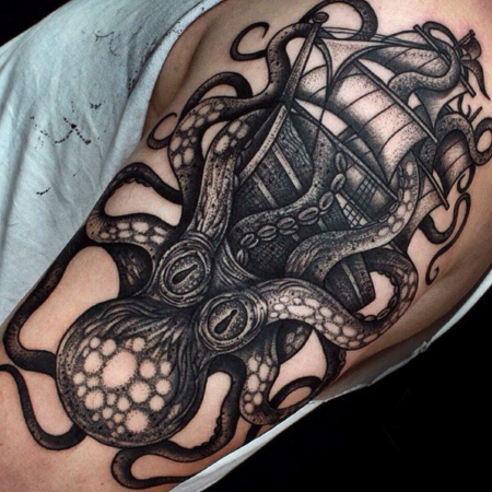 245+ Superior Kraken Tattoos Ideas (2022) - TattoosBoyGirl