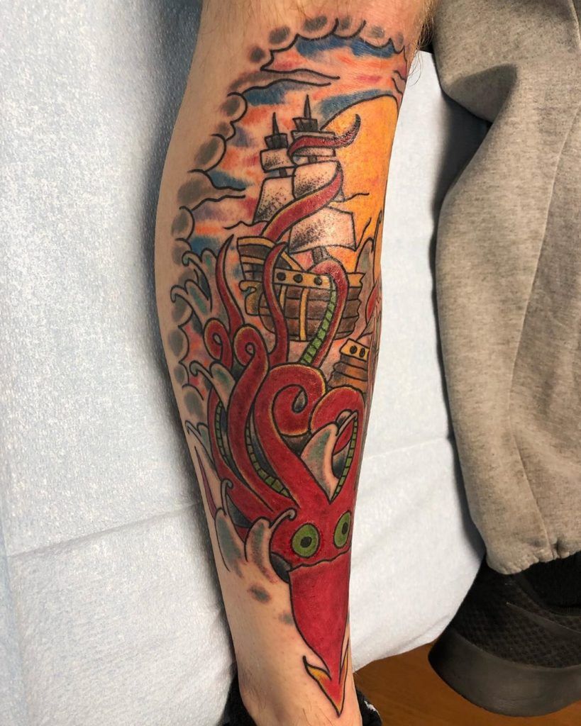 Kraken Tattoo 180