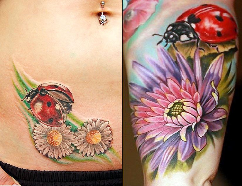 Ladybug Tattoos 49