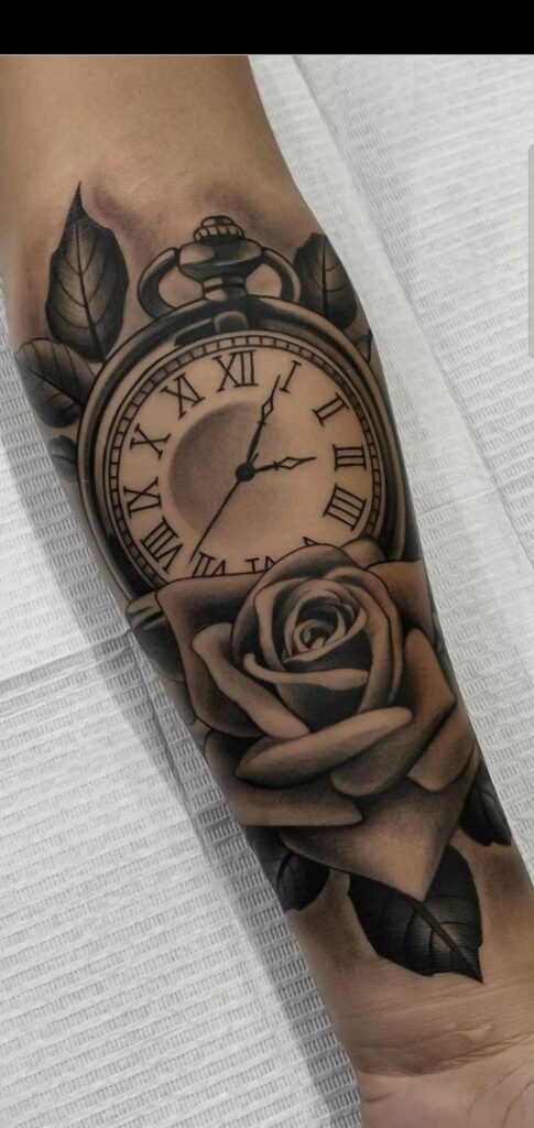 Tip 94+ about forearm clock tattoo unmissable - in.daotaonec