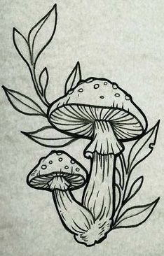 Mushroom Tattoo 22