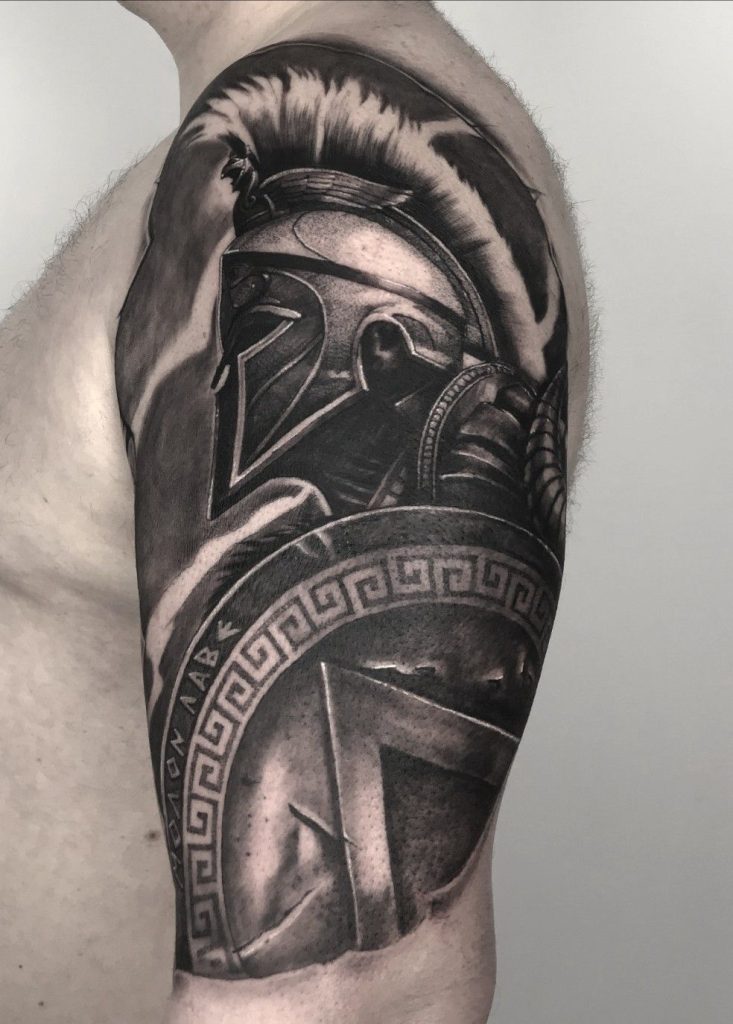 Spartan tattoo Best Tattoo Artist in India BlackPoisonTattoos