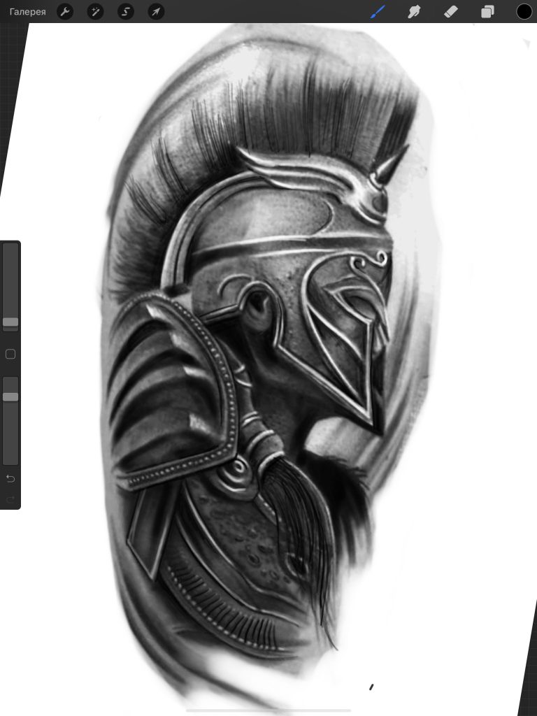 Spartan Warrior Tattoo Drawing