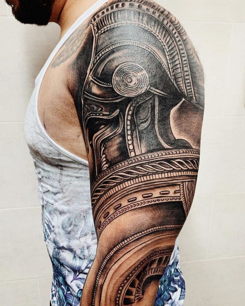 Spartan warrior tattoo by Pablo Ortiz | Photo 29075