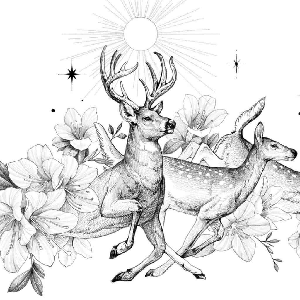 Deer Tattoo 136