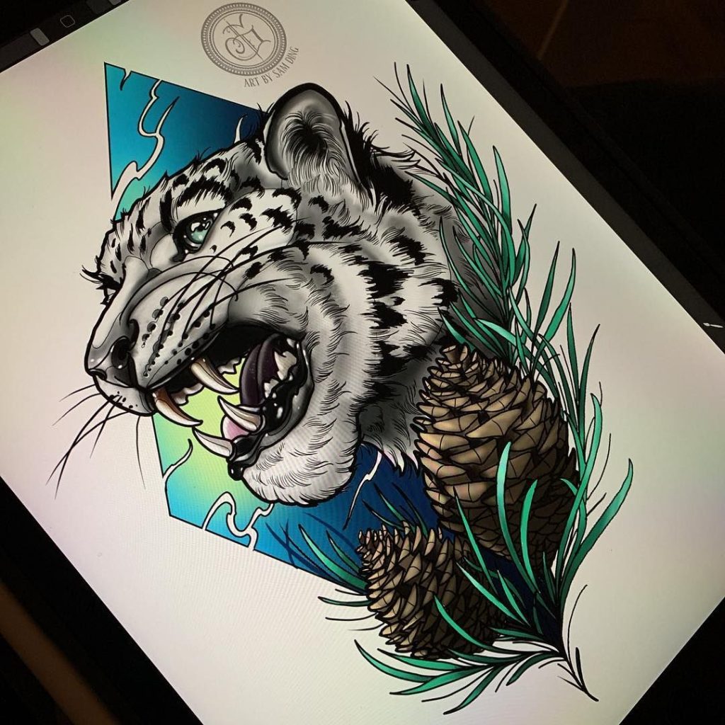 Snow Leopard Tattoo 190