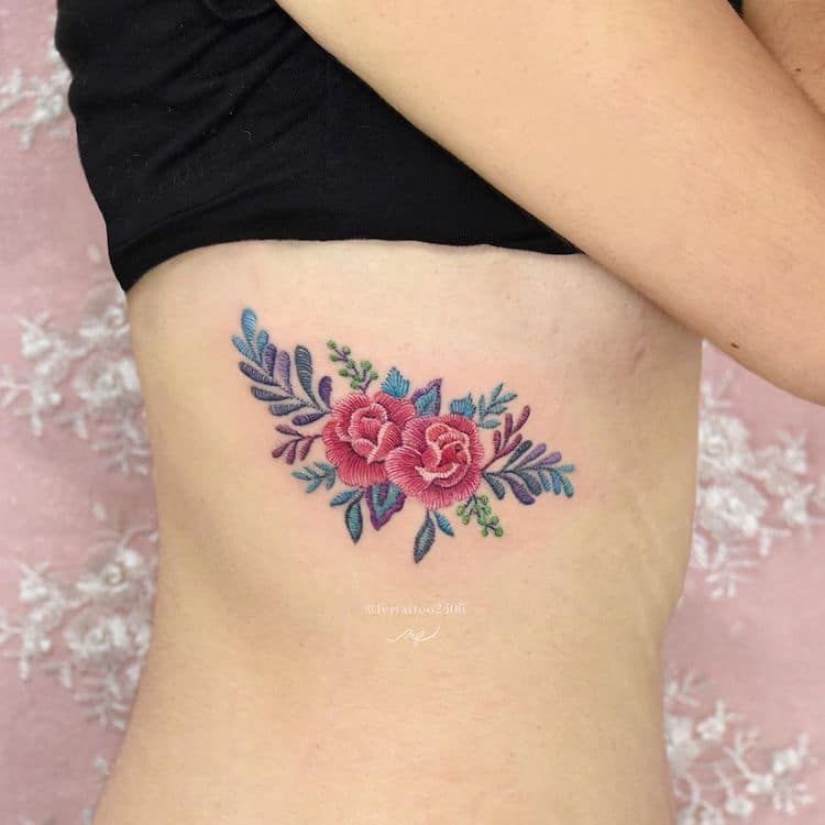 Toplist+ Delicate Embroidery Tattoo Ideas(2023) 1017 Embroidery Tattoo 113