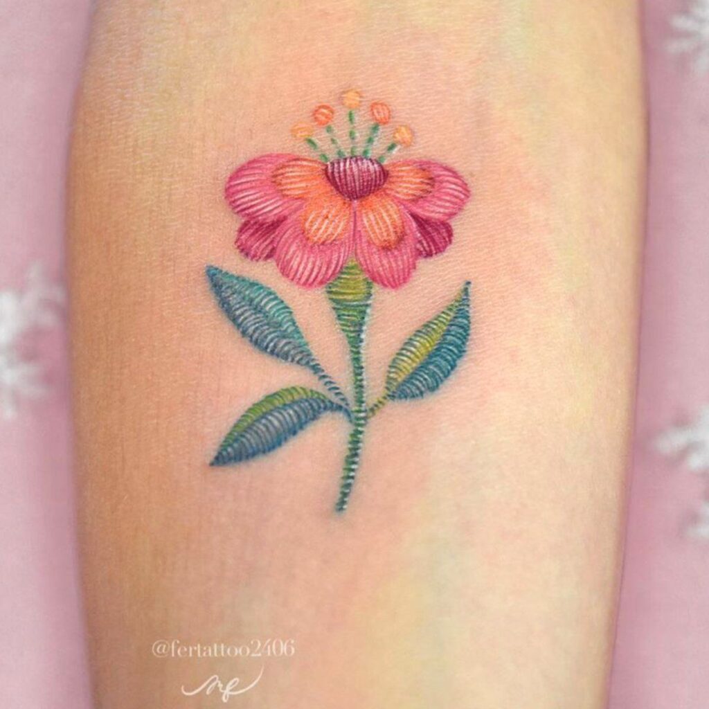 Toplist+ Delicate Embroidery Tattoo Ideas(2023) 942 Embroidery Tattoo 38