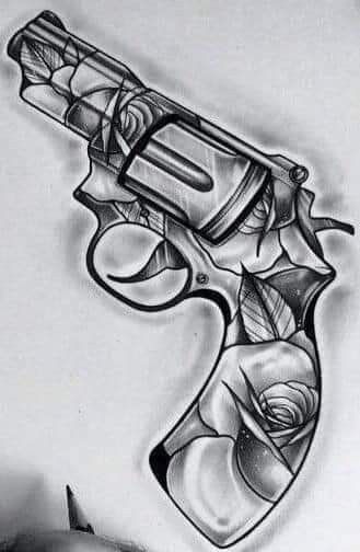 tatuaje de pistola 32