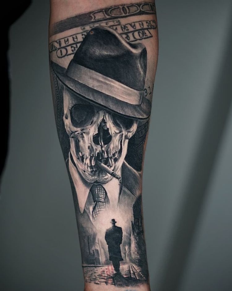 tatuaje de pistola 48