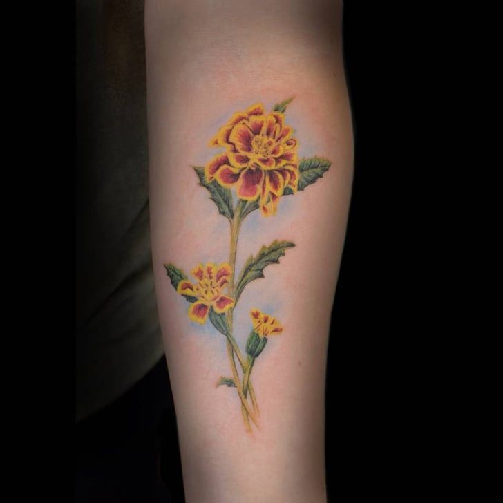 Marigold Tattoo 1
