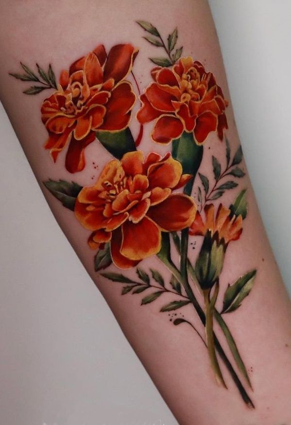 Marigold Tattoo 134