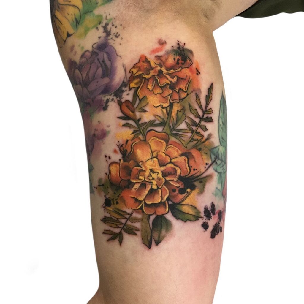 Marigold Tattoo 140