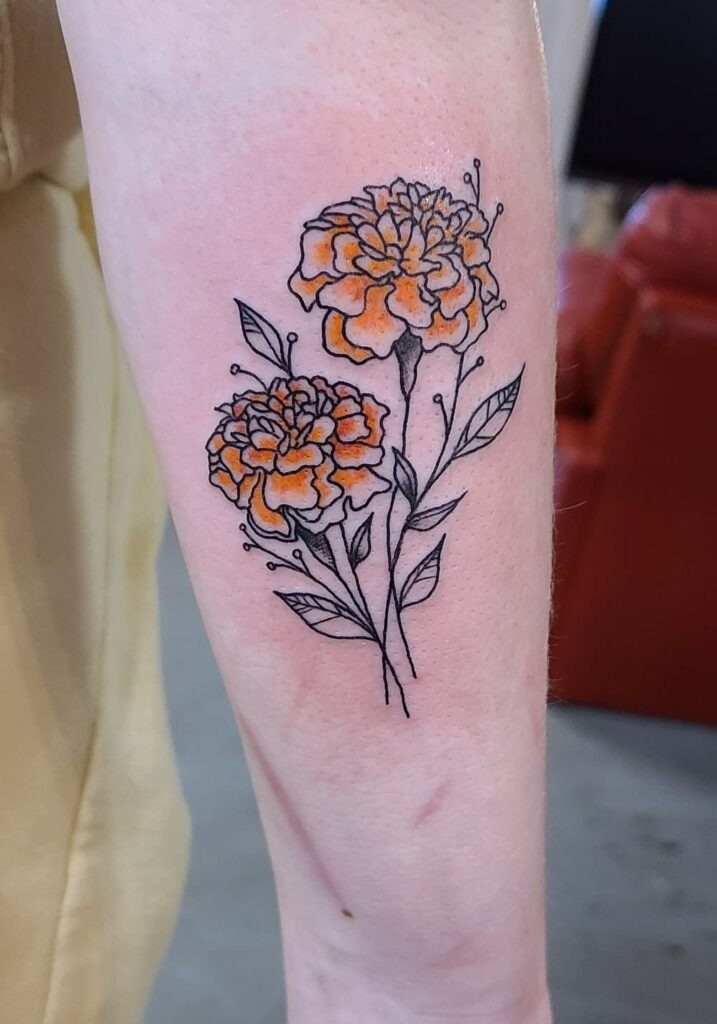 tatuaje de caléndula 18