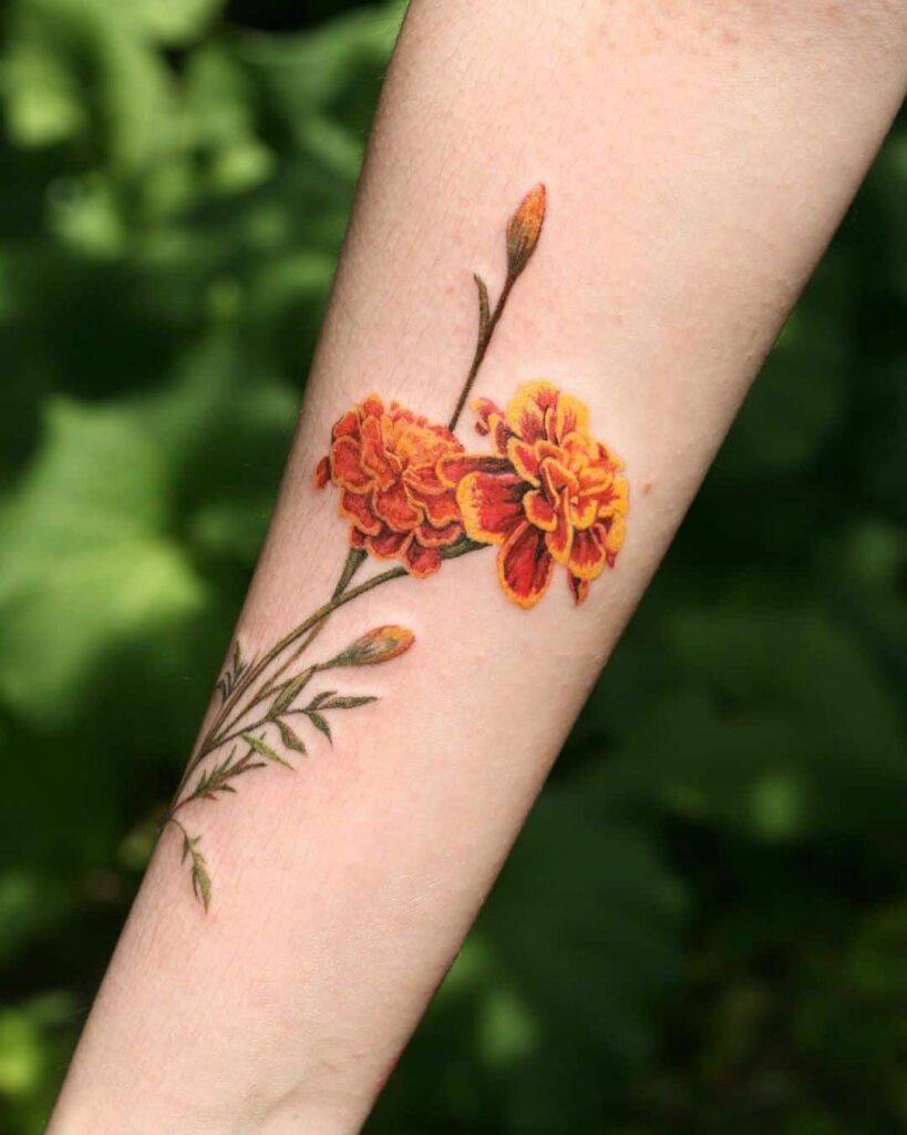 tatuaje de caléndula 57