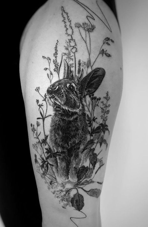 Rabbit Tattoo 108
