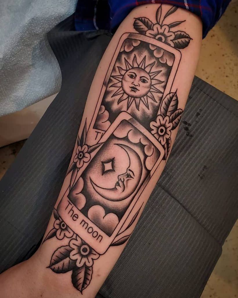 Toplist+ Awesome Tarot Card Tattoo Ideas (2023) 1078 Tarot Card Tattoo 88