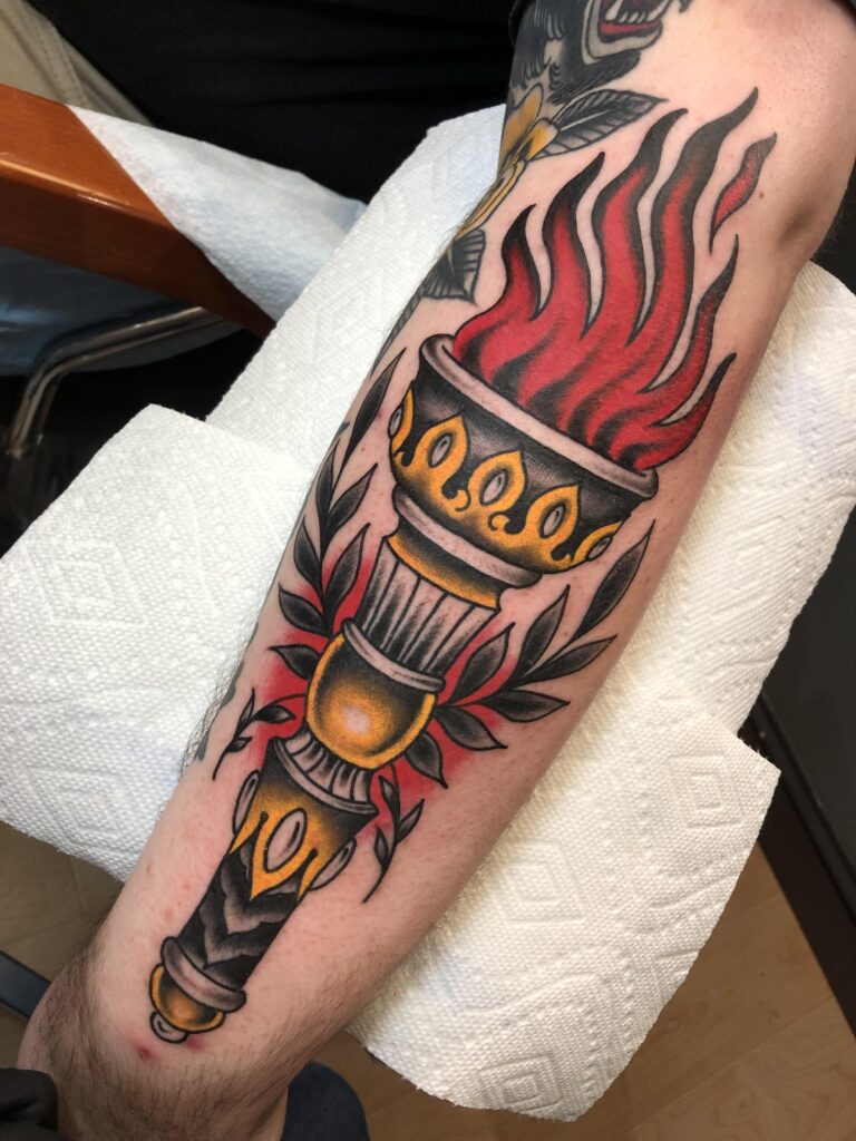 195+ Fierce Torch Tattoo Designs (2023) 961 Torch Tattoo 157